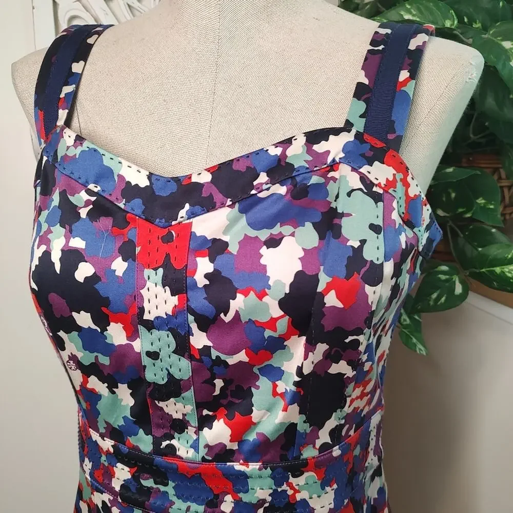Tory Burch Berdine Floral Print Dress Size 10